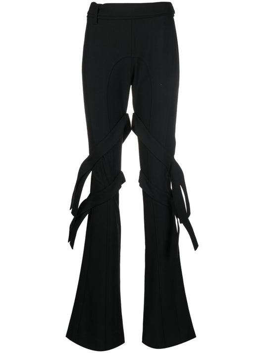 Double waist wool trousers