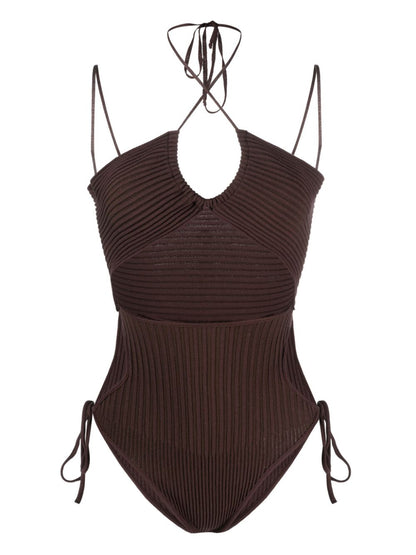 Cut-out knitted bodysuit