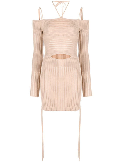 Knit ribbed mini dress