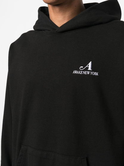 Embroidered logo hoodie