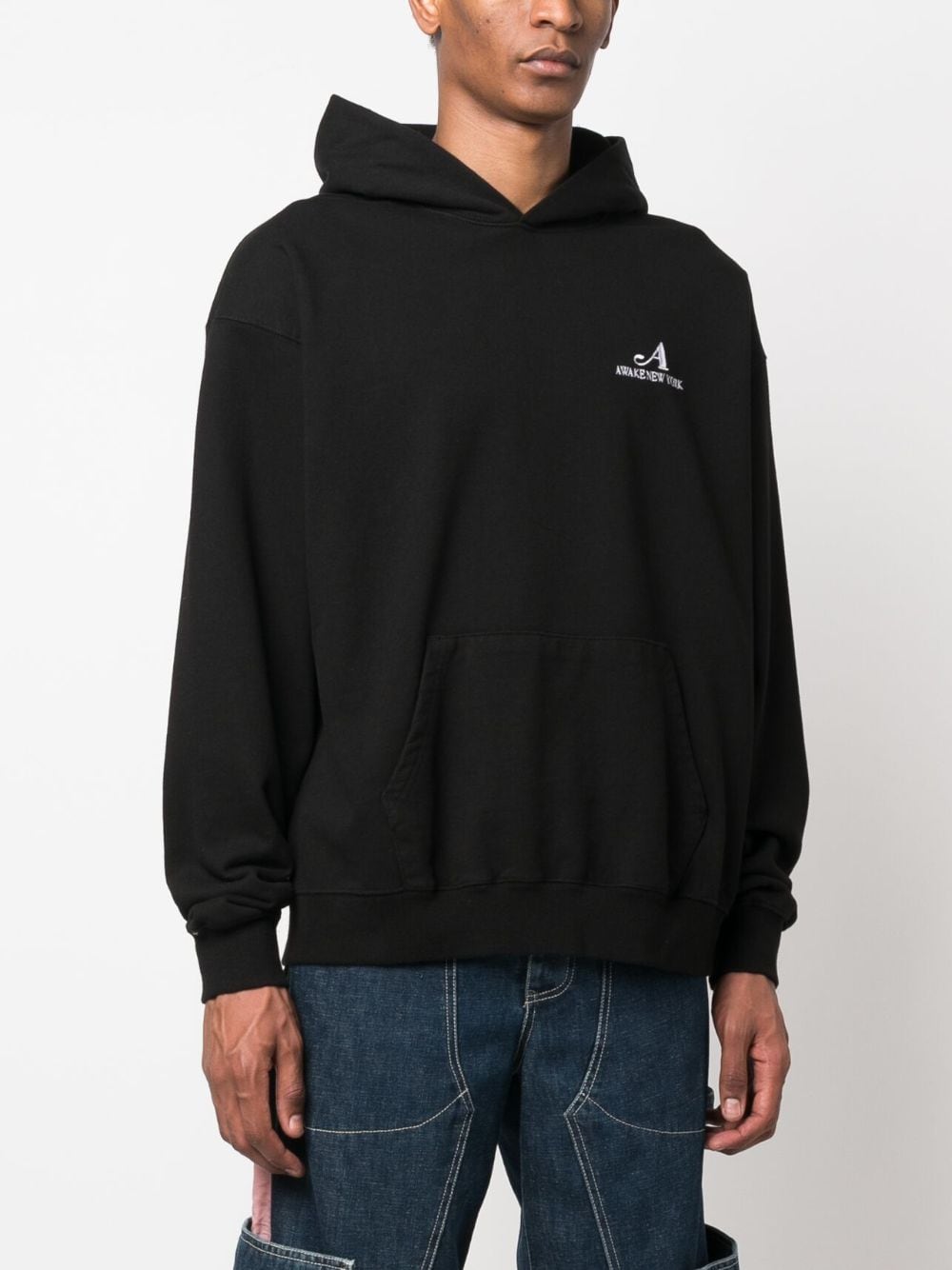 Embroidered logo hoodie