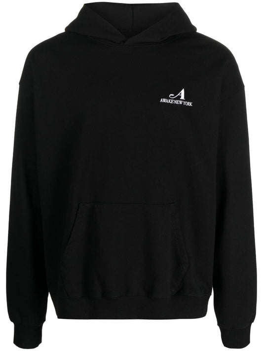 Embroidered logo hoodie