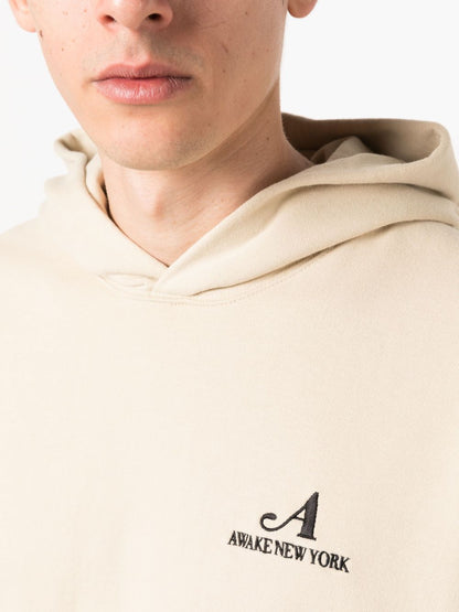 Embroidered logo hoodie