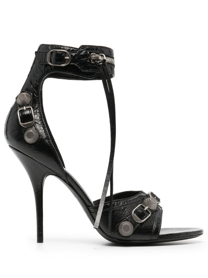 Le cagole leather heel sandals