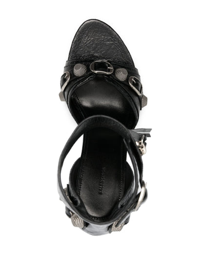 Le cagole leather heel sandals