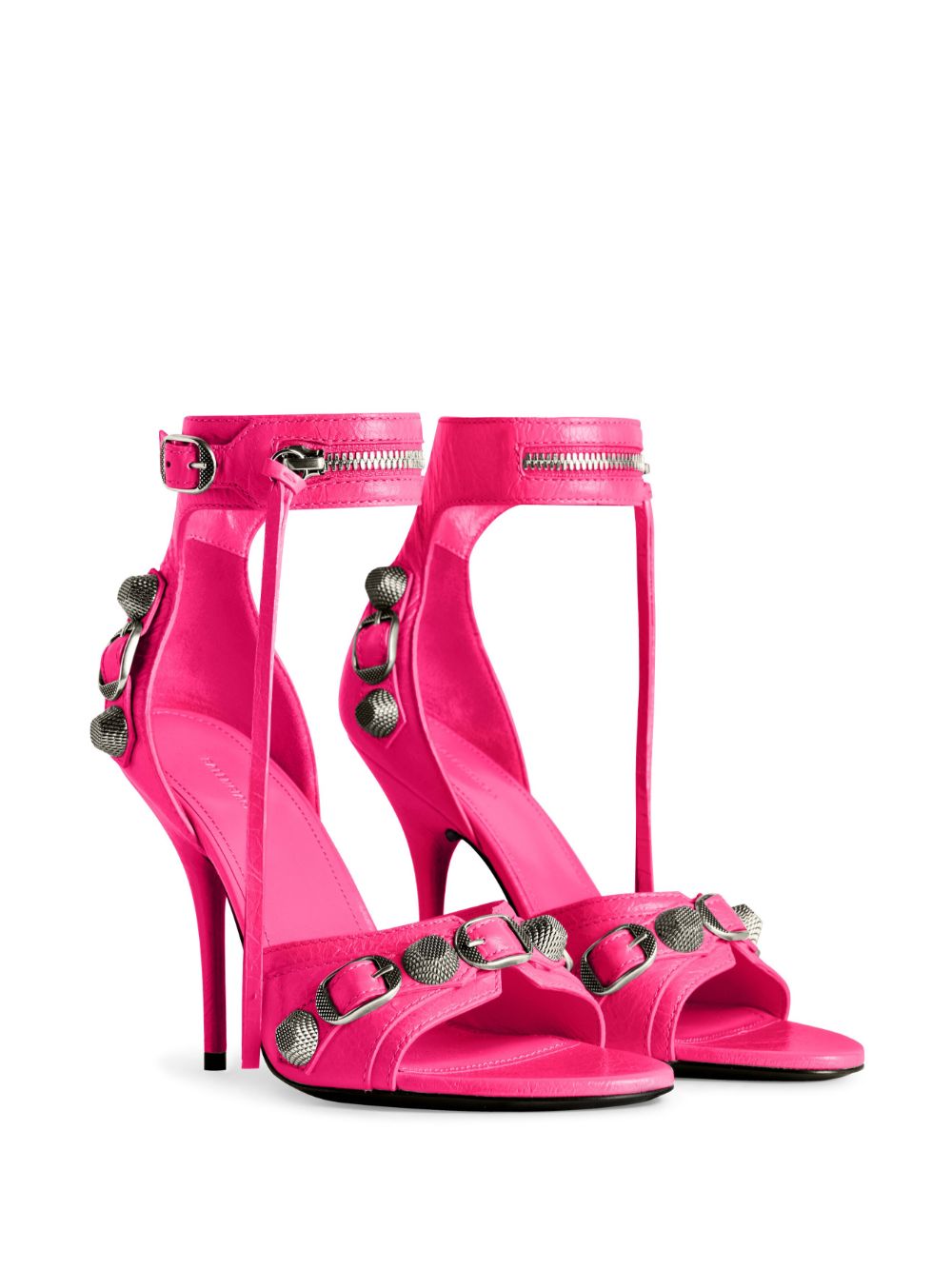 Le cagole leather heel sandals