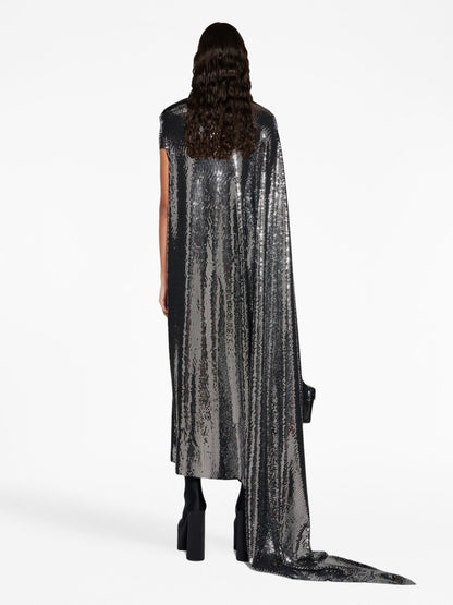 Metallic effect midi dress