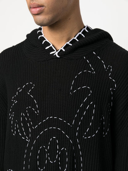 Knitted hoodie