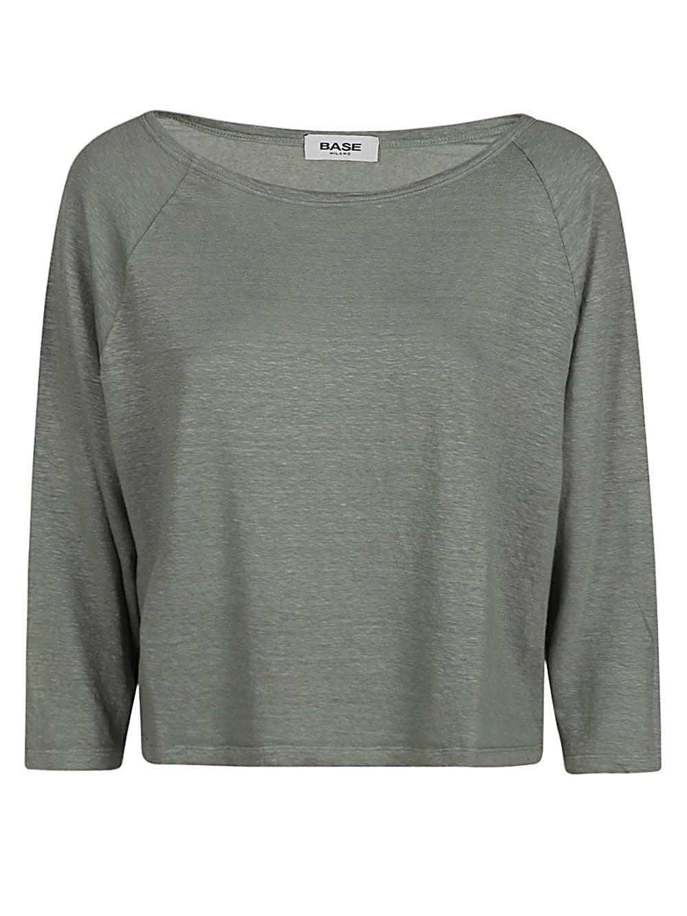 Linen boat-neck sweater