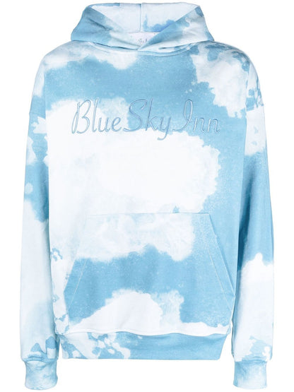 Printed cotton hoodie