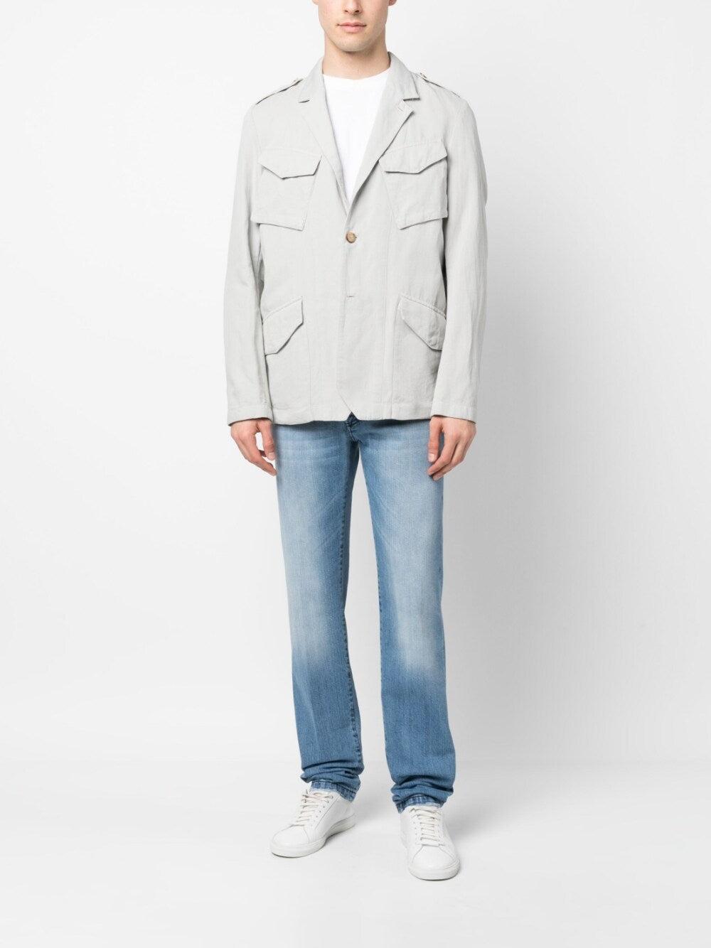 Blen linen single-breasted jacket