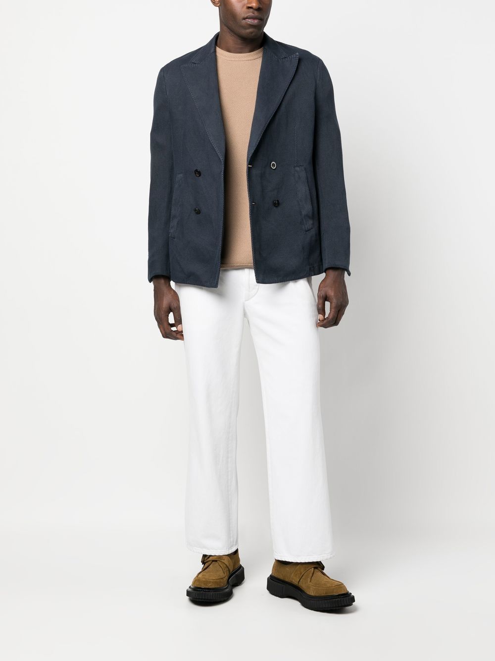 Cashmere blend double-breasted jacket