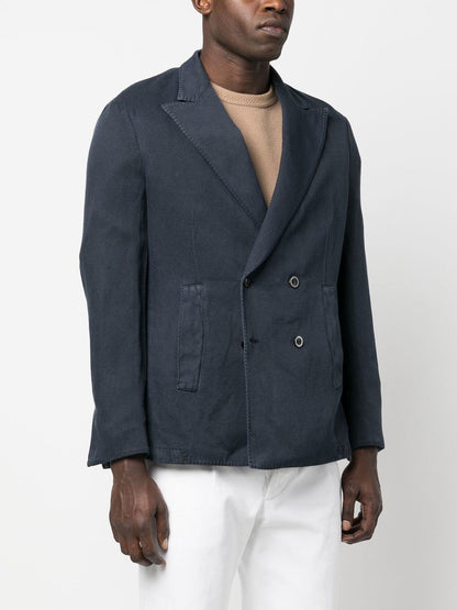 Cashmere blend double-breasted jacket