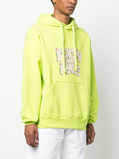 Printed cotton hoodie