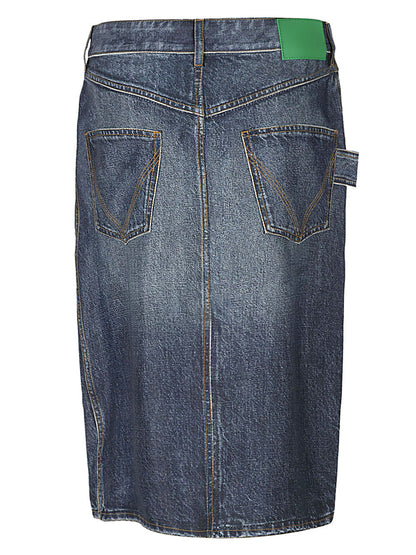 Denim cotton skirt