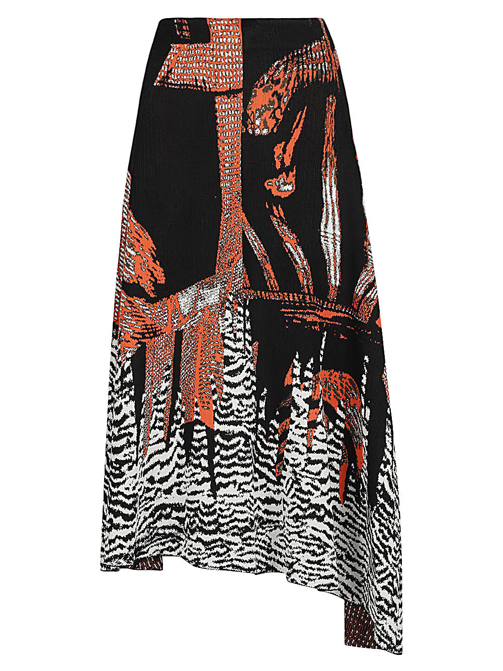 Jacquard viscose skirt