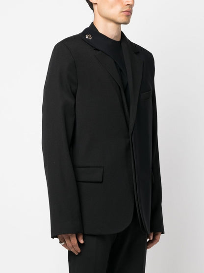 Wool single-breasted blazer