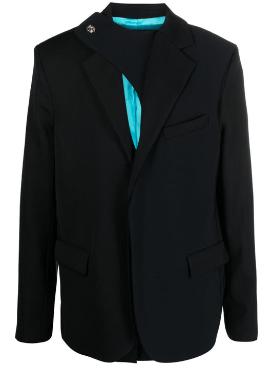 Wool single-breasted blazer