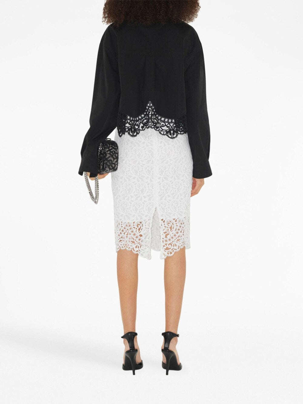 Lace midi skirt