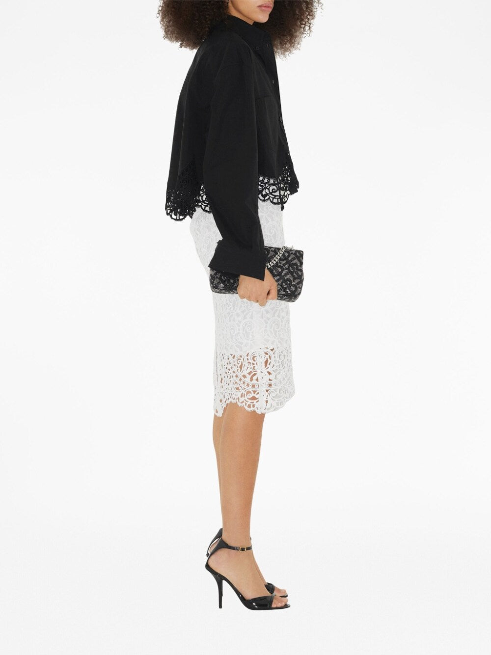 Lace midi skirt