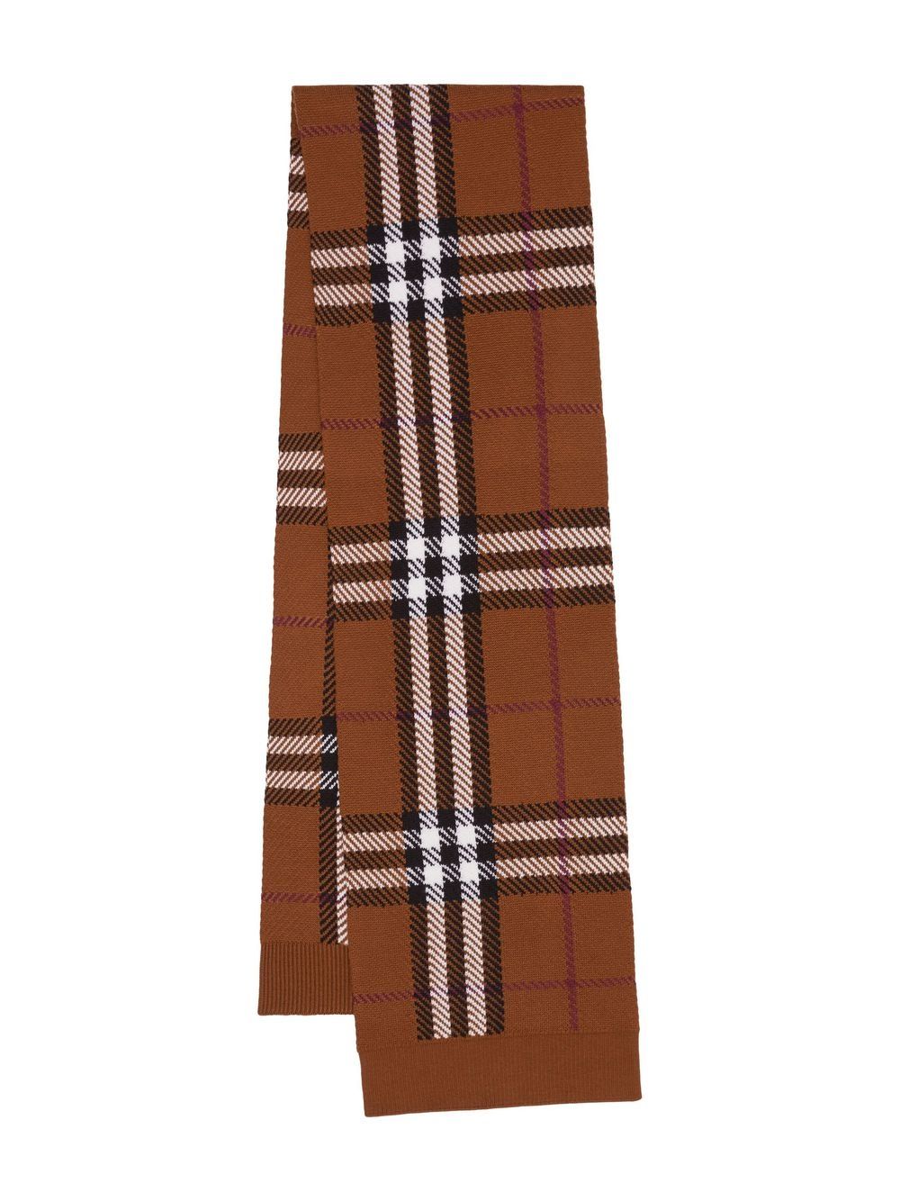 Giant check wool scarf