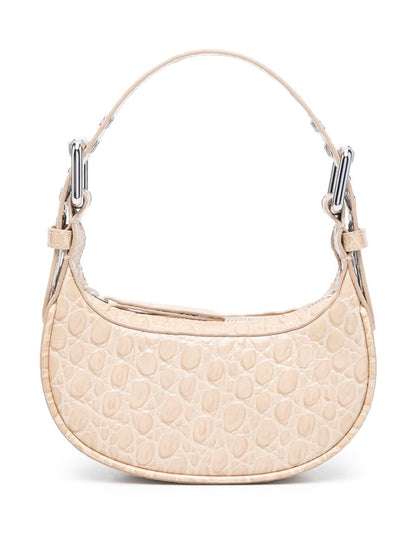 Mini soho croco embossed leather shoulder bag