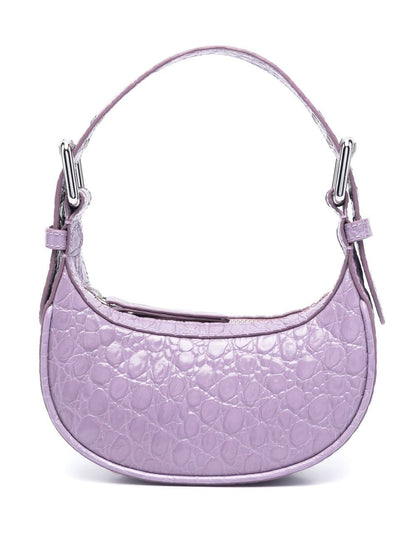 Mini soho croco embossed leather shoulder bag