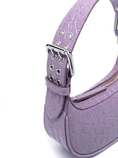 Mini soho croco embossed leather shoulder bag