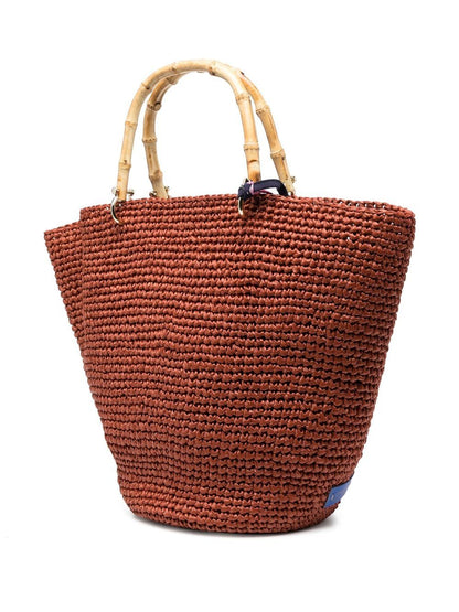 Corolla straw handbag