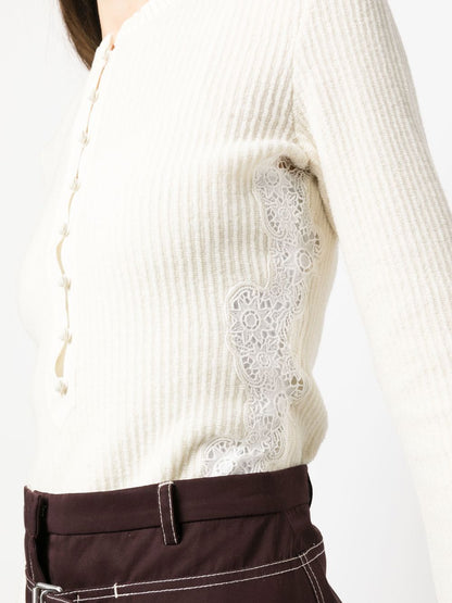 Embroidered wool jumper