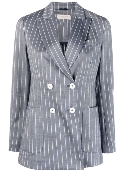 Striped double-breasted jacket