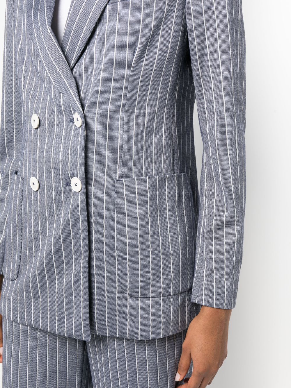 Striped double-breasted jacket