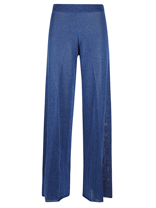 Wide leg viscose trousers