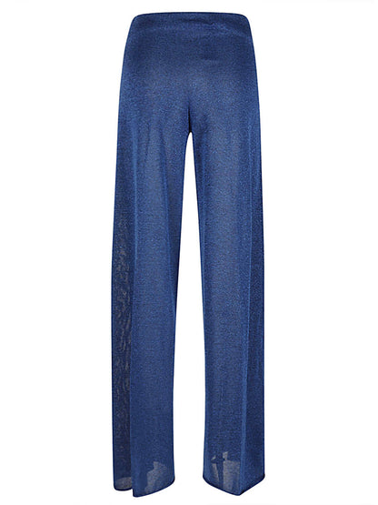 Wide leg viscose trousers