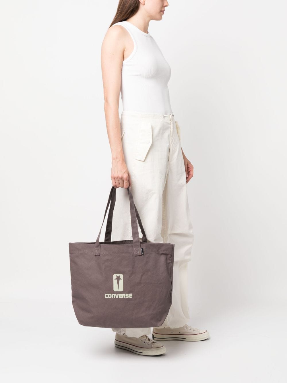 Logo cotton tote bag