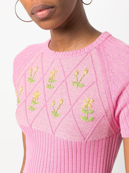 Embroidered cotton t-shirt