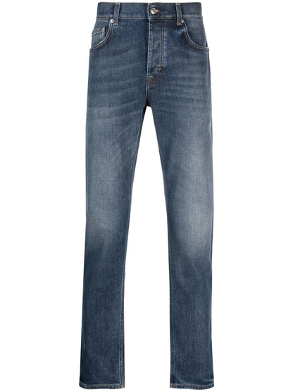 Slim fit denim trousers