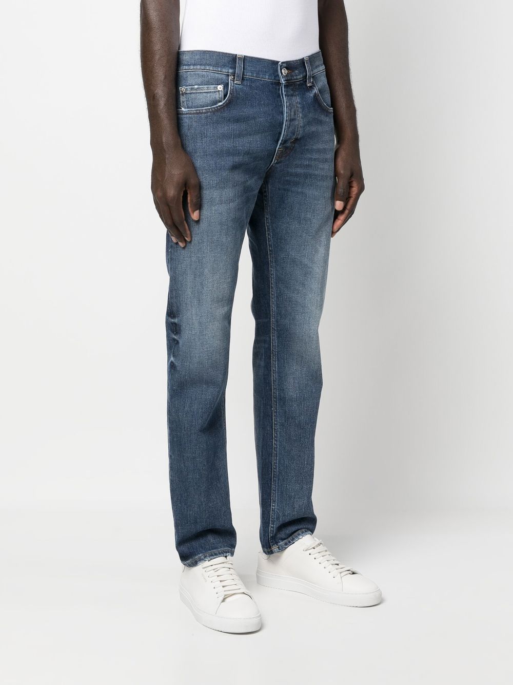 Slim fit denim trousers