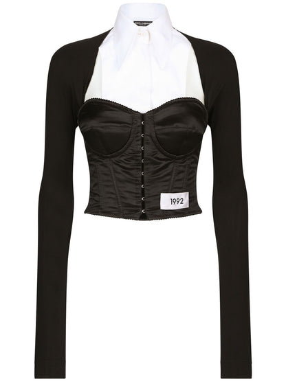 Layered-shirt corset