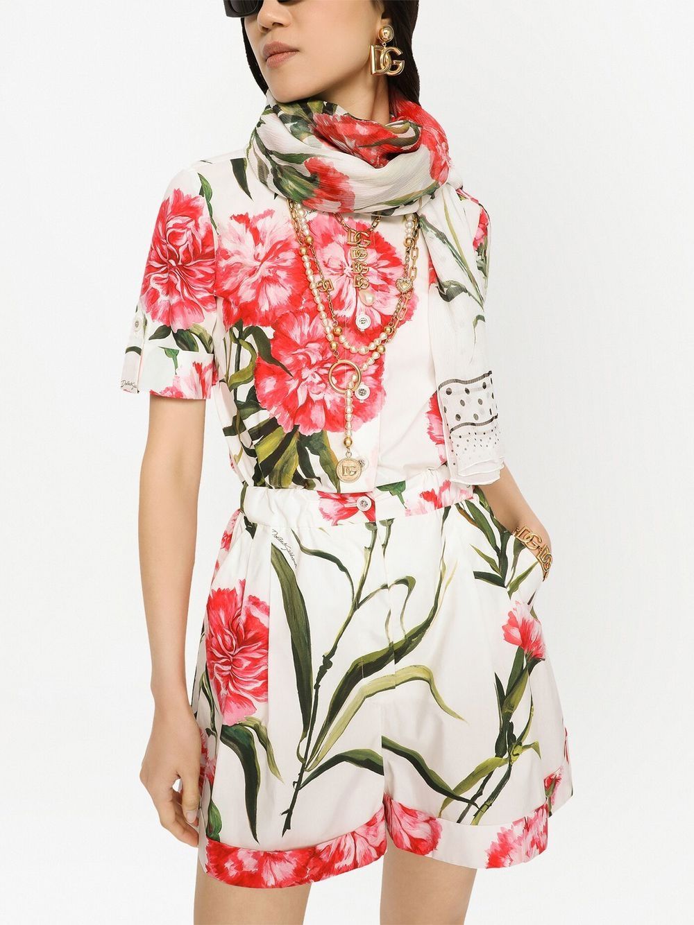 Printed silk foulard