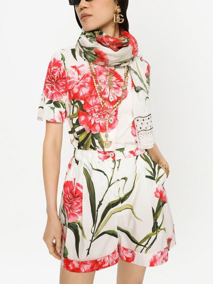 Printed silk foulard