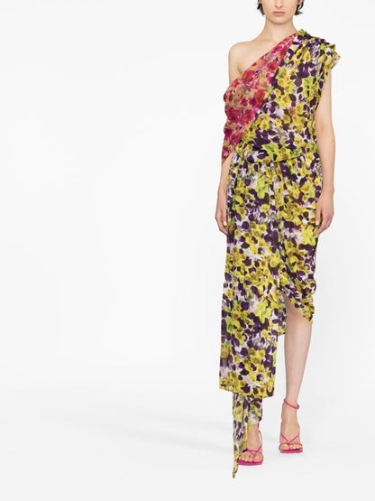 Printed viscose dress