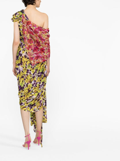 Printed viscose dress