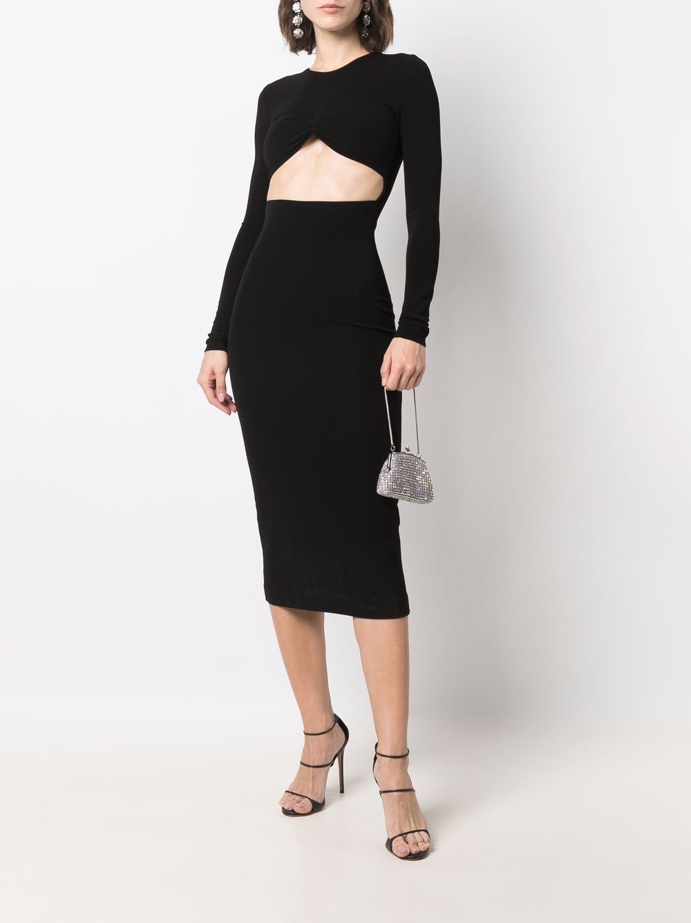 Cut-out pencil midi dress