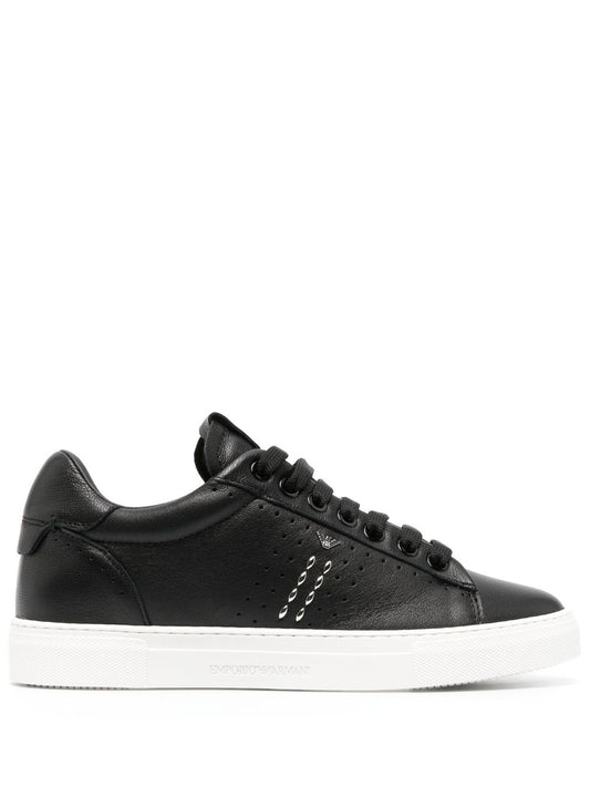 Logo leather sneakers