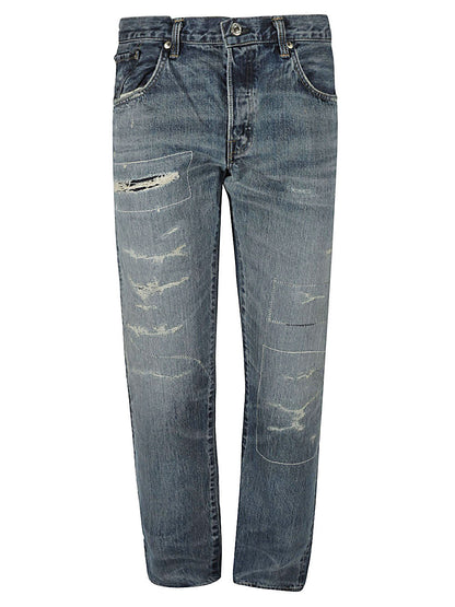 Regular tapered denim jeans