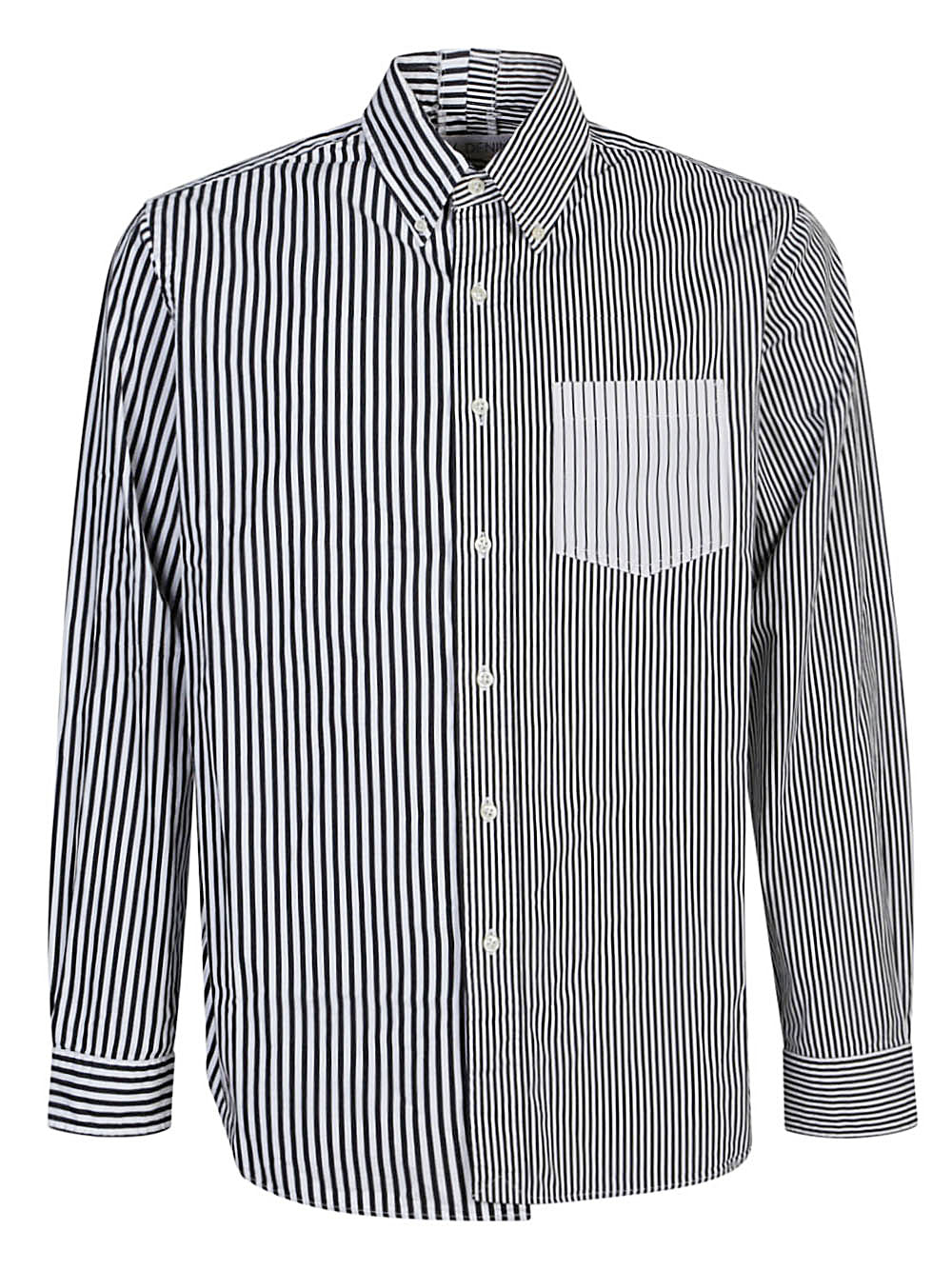 Contrast striped cotton shirt