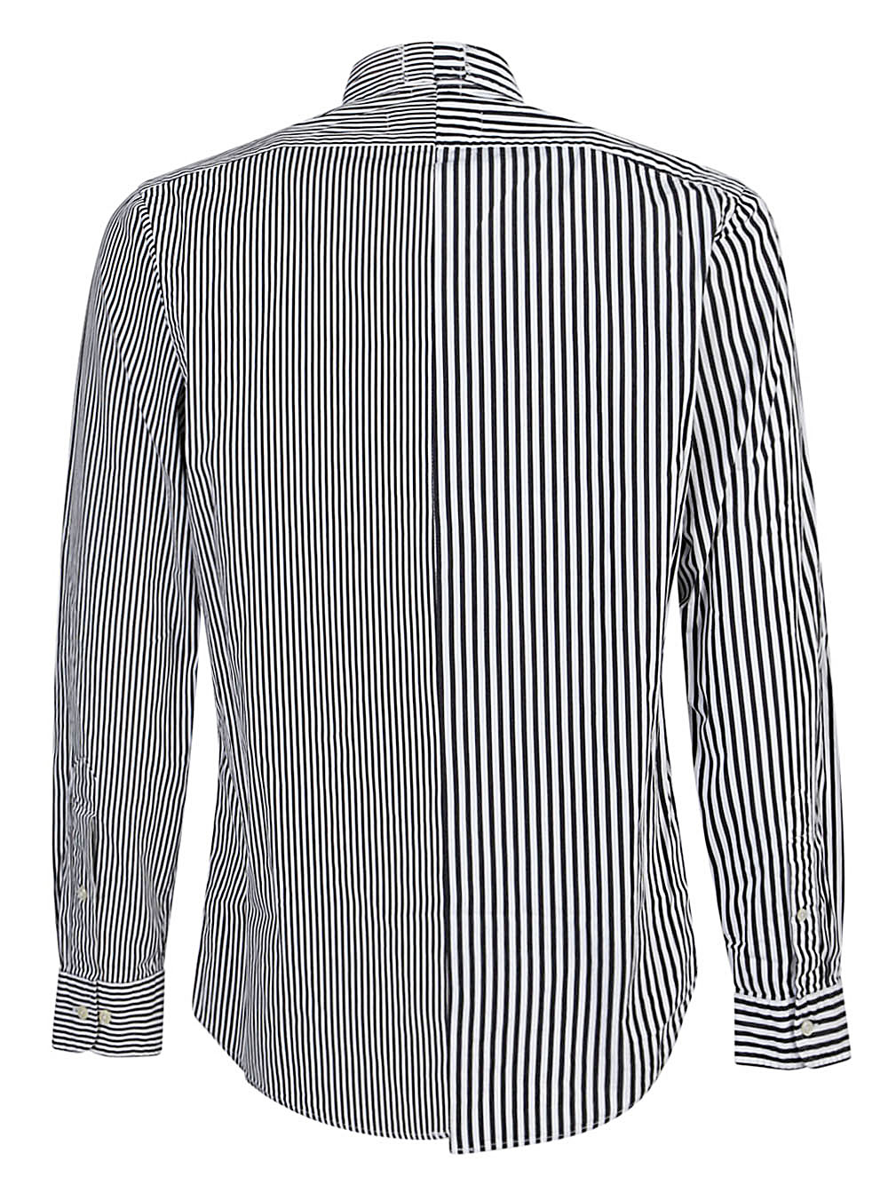 Contrast striped cotton shirt
