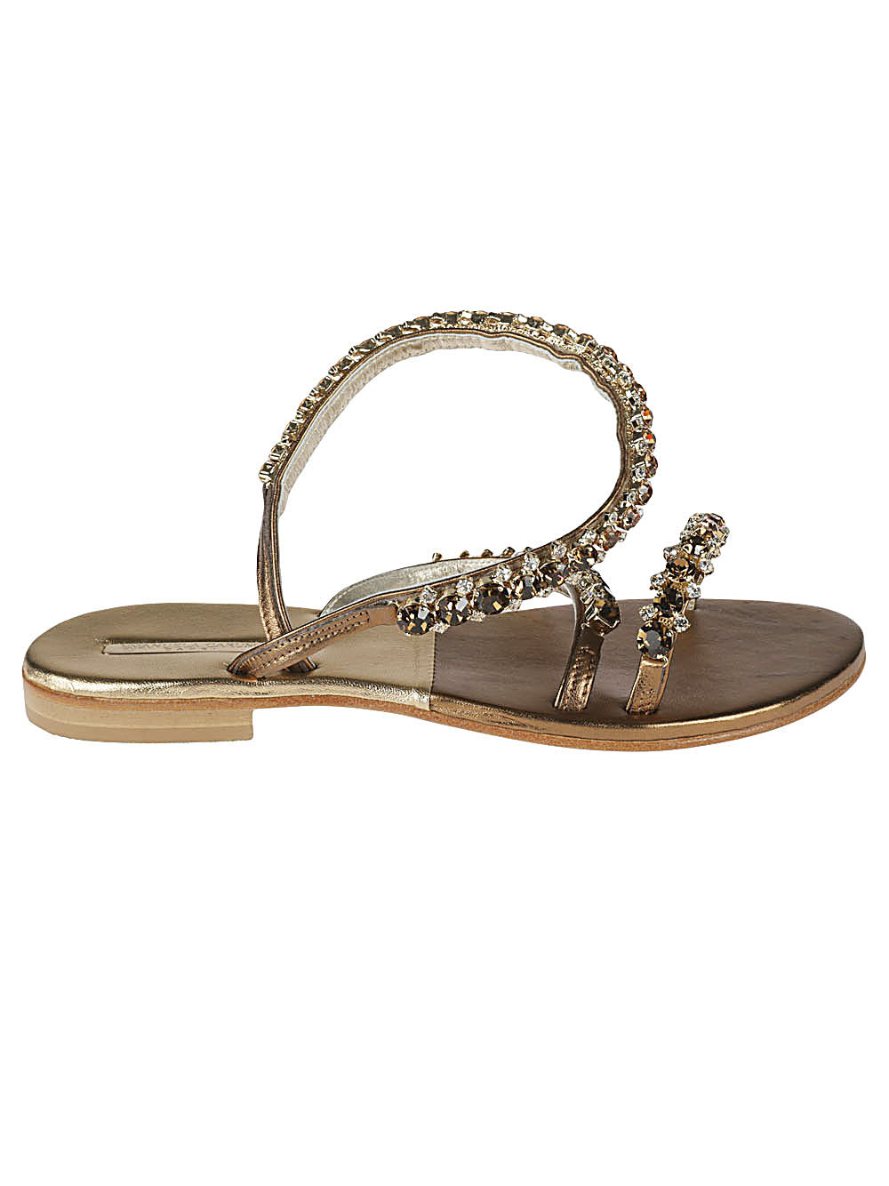 Jewel leather sandals