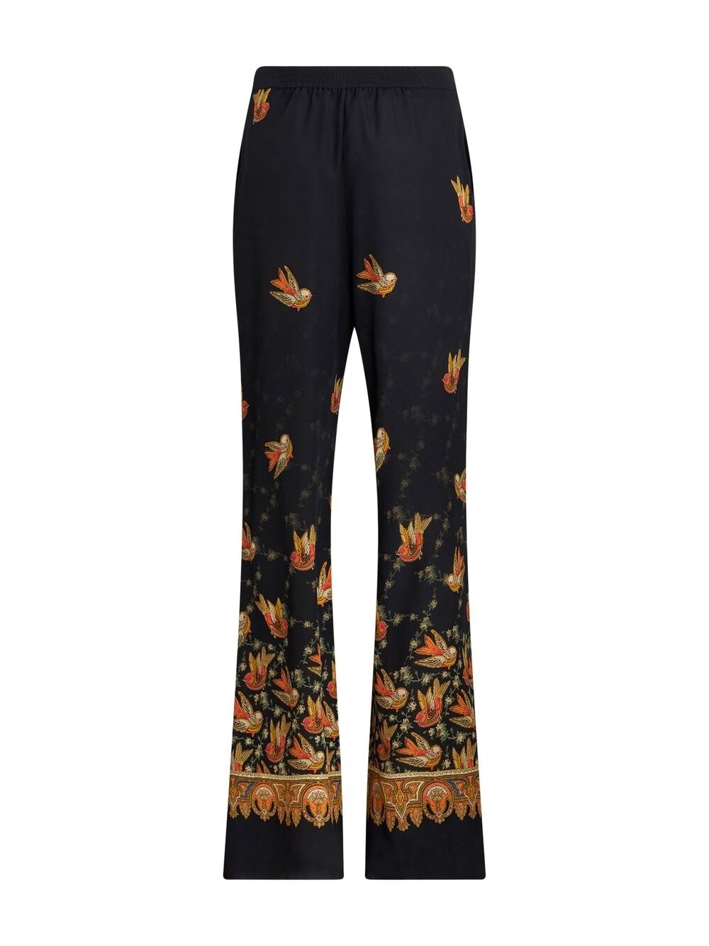 Printed silk trousers